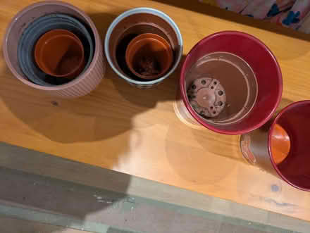 Photo of free Collection of ceramic and plastic plant pots (Heeley S2) #1