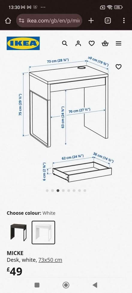 Photo of free IKEA Micke Desk (Levenshulme, Manchester, M19) #3