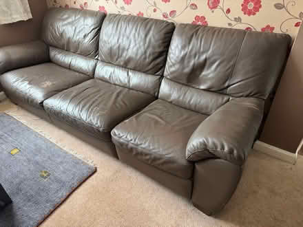 Photo of free Leather Sofa (Goffs Oak) #1