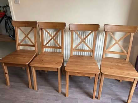 Photo of free Wooden Ikea chairs x 4 (Norfolk Park S2) #1