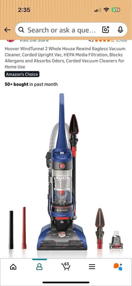 Photo of free Upright Hoover vacuum (Perkasie) #1