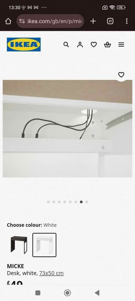 Photo of free IKEA Micke Desk (Levenshulme, Manchester, M19) #4