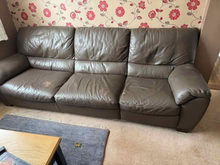 Photo of free Leather Sofa (Goffs Oak) #2