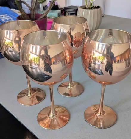 Photo of free Four copper / rose gold goblets (St Albans AL1) #1