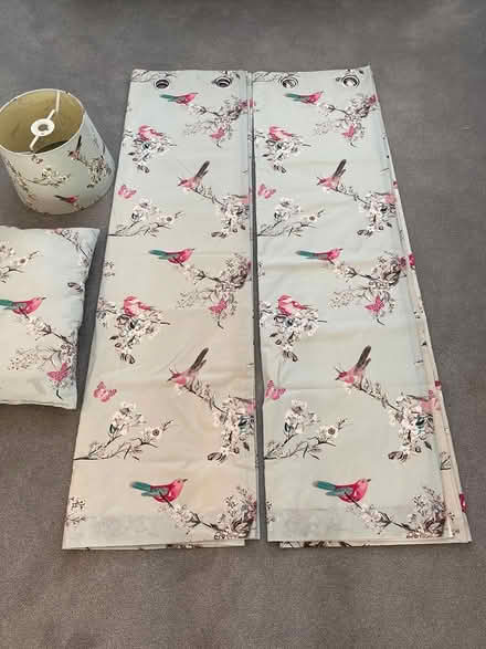 Photo of free Curtains, lampshade and cushion (North Horsham) #1