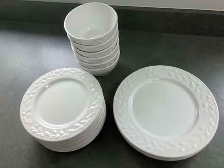 Photo of free White crockery - 4 plates, 8 side plates and 6 bowls (Cheadle Hulme SK8) #1