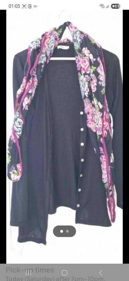 Photo of free Cardigan and scarf (Fallowfield M14.) #1