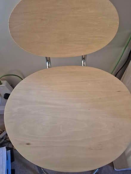 Photo of free 2 x high stools chrome/wood (Friern Barnet N11) #2