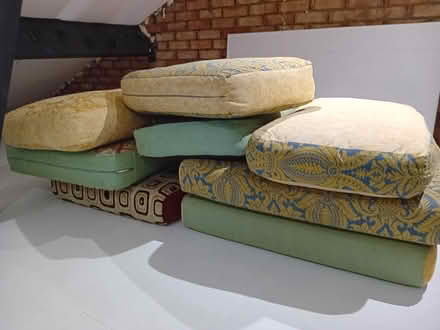 Photo of free Pile of sofa cushions (Harrold. MK43) #1