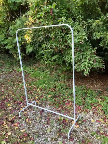 Photo of free White painted metal clothes rail (GL6 Minchinhampton) #1