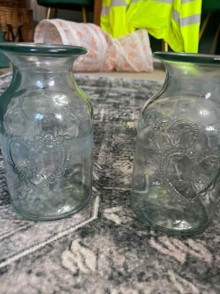 Photo of free Small love heart glass vase x2 (RG2 Shinfield) #2