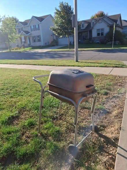 Photo of free Cast aluminum charcoal BBQ (9314 Ancient Oak Lane) #2