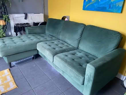 Photo of free Bottle Green velvet chaise long sofa (Bewdley DY12) #2