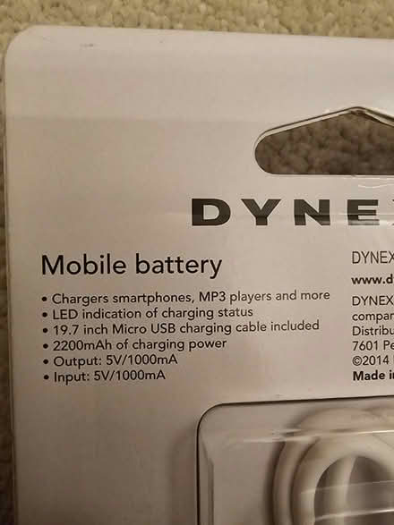 Photo of free Small Mobile battery charger (NW6) #3