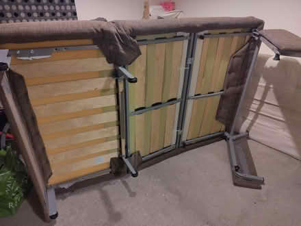Photo of free Double futon (sofa bed) brown (Stroud GL5 (Ebley)) #2