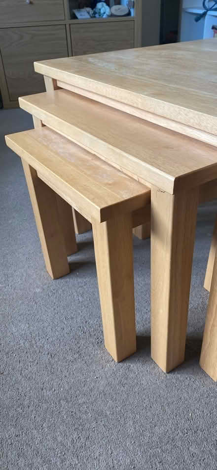 Photo of free Nest of Tables - oak (Greenfields close, TN37) #2