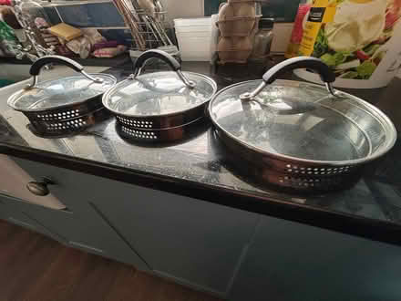 Photo of free 3 saucepan lids (Stone Cross BN23) #2