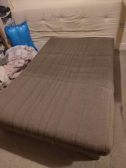Photo of free Double futon (sofa bed) brown (Stroud GL5 (Ebley)) #1