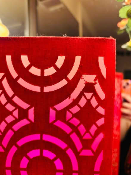 Photo of free Red lamp + pink bulb (North Hollywood) #4