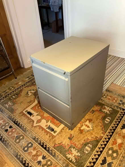 Photo of free Bisley 2 drawer Filing Cabinet with key (Horspath OX33) #1