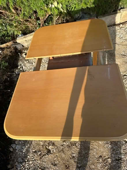 Photo of free 6 chairs, foldable to 4 chairs tabl (Ng8 2qn) #1