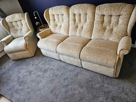 Photo of free 3 seater and 1 seater sofas (Little hultonn M38) #1