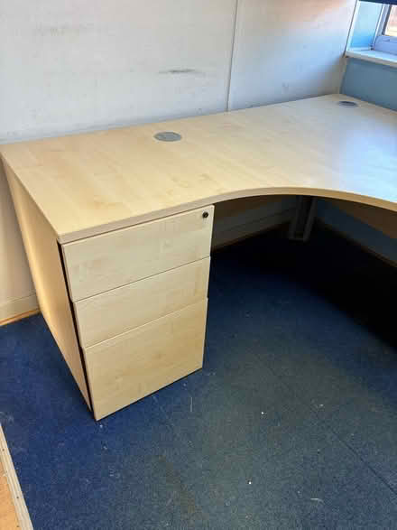 Photo of free Office Corner desk with pedestal (Oulton Broad NR32) #2