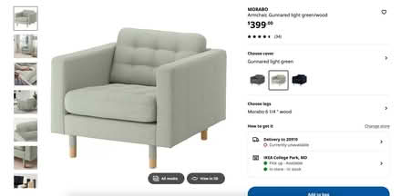 Photo of free Ikea 2 sage green chairs (Silver Spring, MD 20902) #1