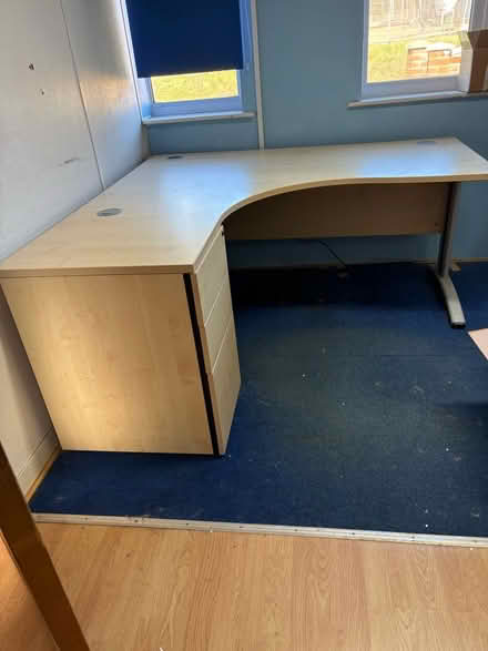 Photo of free Office Corner desk with pedestal (Oulton Broad NR32) #1
