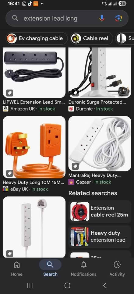 Photo of Extension lead (Markfield LE6) #1