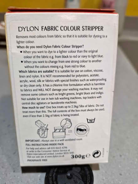 Photo of free Dylon fabric dye & colour stripper (Denton) #4
