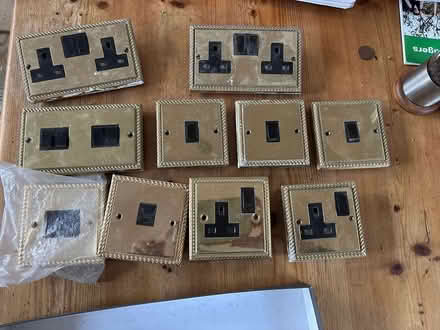 Photo of free “Georgian brass” switches and plugs (Farnham Common SL2) #1