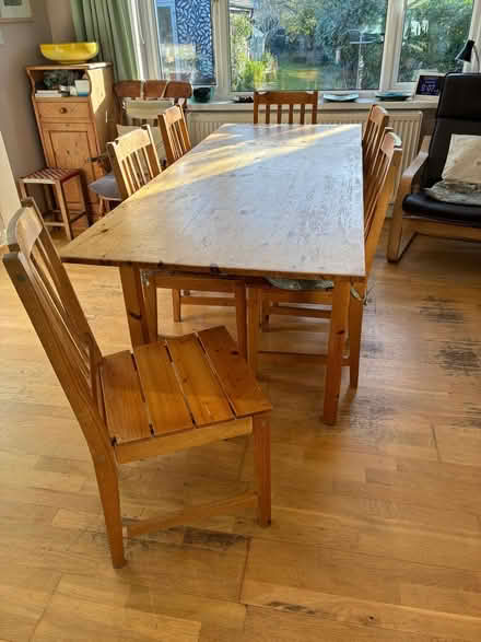 Photo of free Wooden table and 6 chairs (Woodingdean BN2) #3