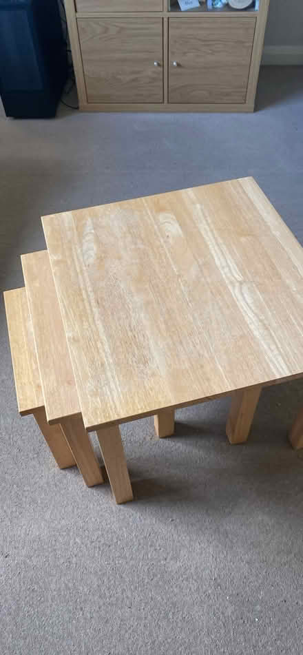 Photo of free Nest of Tables - oak (Greenfields close, TN37) #3
