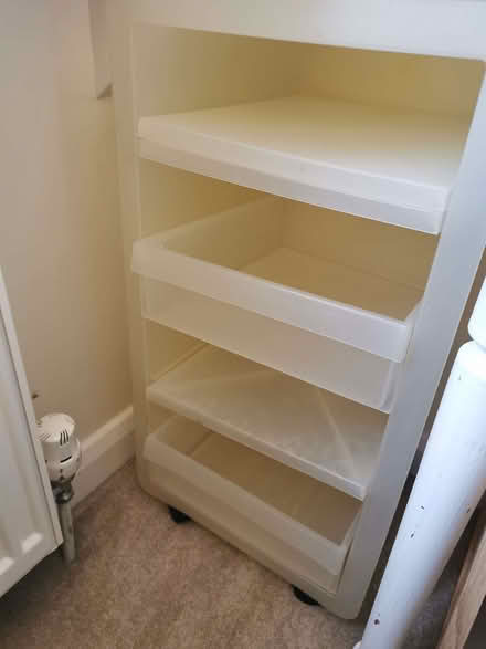 Photo of free Small plastic storage drawer unit on wheels (Bathwick) (North Road) #1