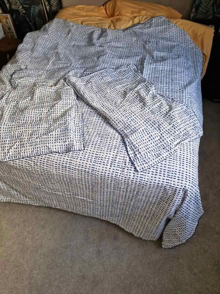 Photo of free Blue and white quilt cover (bn3 1bb) #1