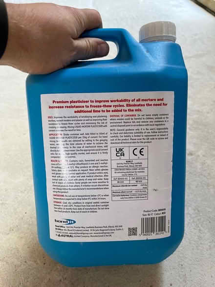 Photo of free Bondit Liquid Mortar Plasticiser (Holbeach, Lincolnshire) #1