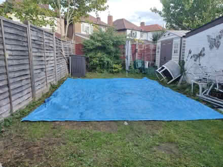 Photo of free Large Blue Tarpaulin (Desborough Island TW17) #1