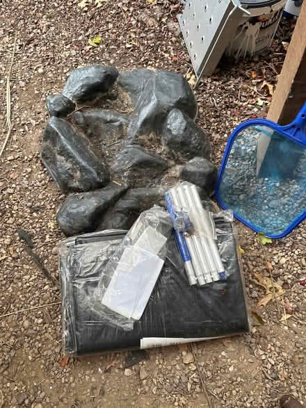 Photo of free Pond liner, repair kit, net, fake rocks (Kenilworth CV8) #1