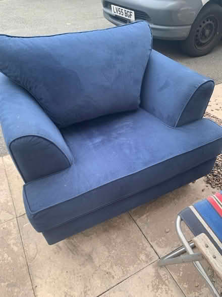 Photo of free Navy blue arm chair (Derby city DE1) #1