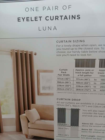 Photo of free Pair of blackout curtains (Stone Cross BN24) #1