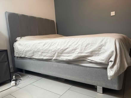 Photo of free Grey king size bed- no mattress (CT6) #2