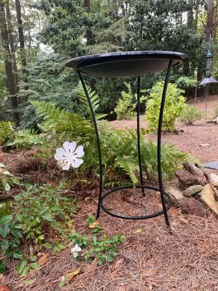 Photo of free Bird bath, Black wrought iron base (ITP-Buckhead Margaret Mitchell) #2