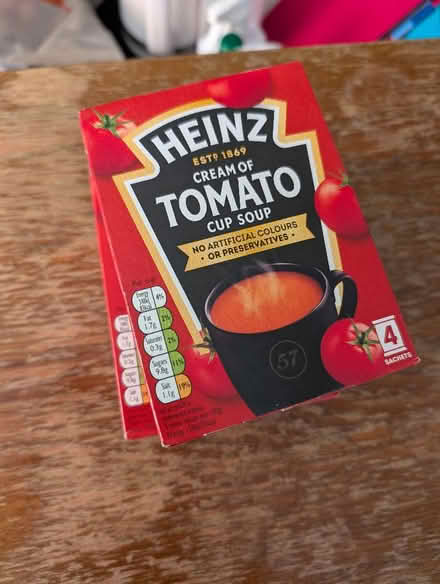 Photo of free 2 packs of Heinz Cream of Tomato cup soup (The Cedars Estate WD3) #1