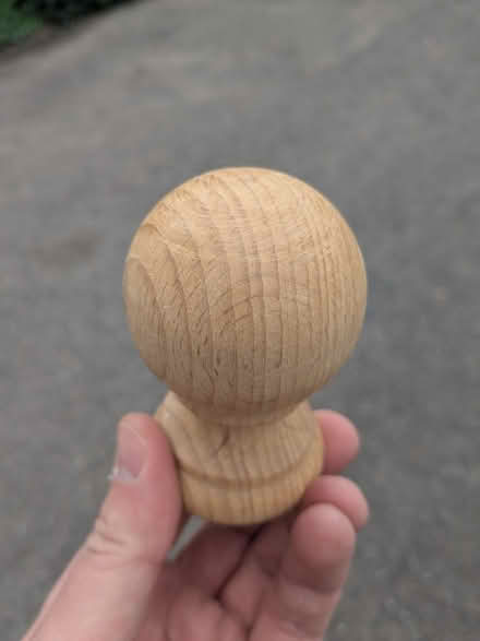 Photo of free Wooden curtain pole finial (BA1) #1