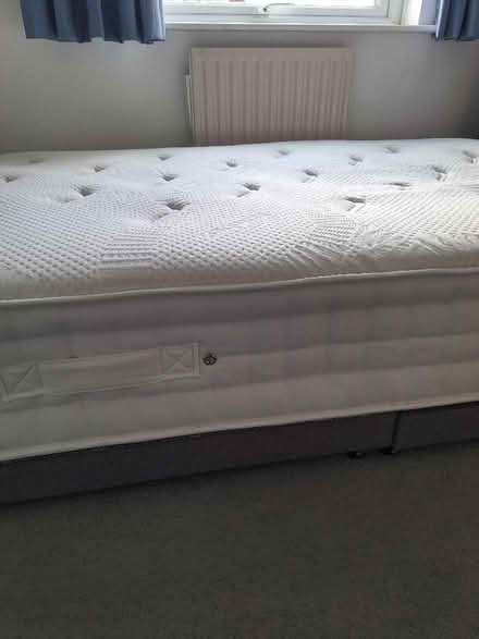 Photo of free Small double bed, headboard and mattress (Leckhampton GL53) #3