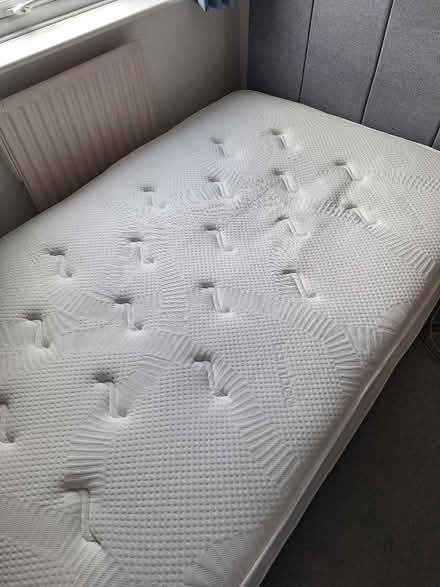 Photo of free Small double bed, headboard and mattress (Leckhampton GL53) #1