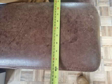 Photo of free Brown leather couch (Walkinstown) #3