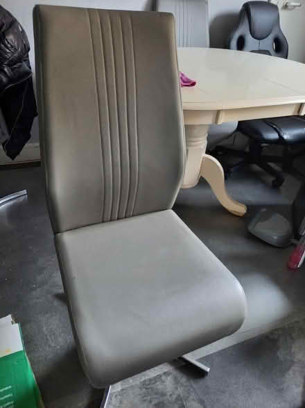 Photo of free Oval wood dining table and chairs (E8) #3