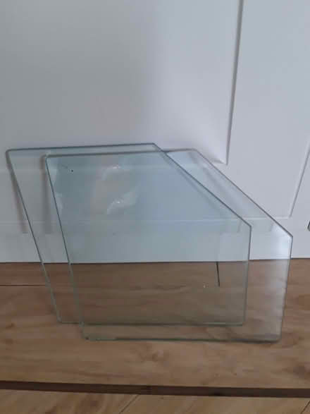 Photo of free 2 x glass corner shelves (Common Edge FY4) #1